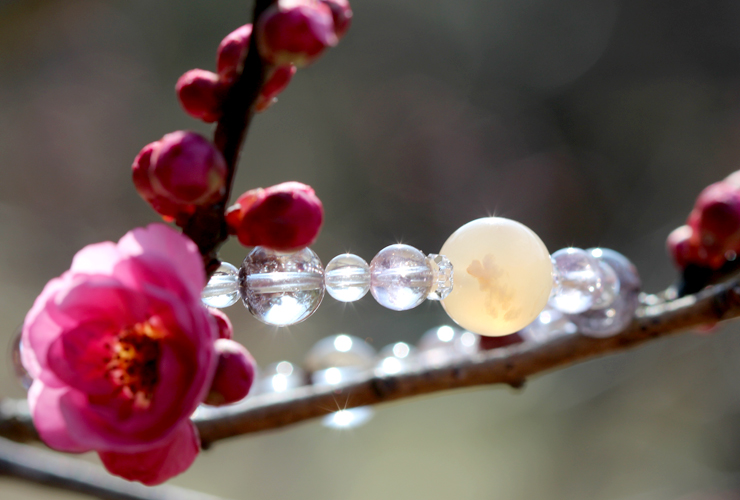 開運シリーズ「健康と美」～健康運～高品質桜メノウブレスレットのイメージ画像２