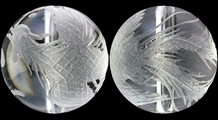 朱雀　彫り水晶（10mm）