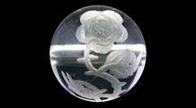 薔薇　彫り水晶（8mm）