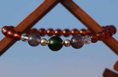 宝珠2026「プルート」最高品質クロムダイオプサイドパワーストーンブレスレット 左